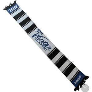 Reebok / NHL Blue and White Winter Classic 100% Acrylic Knit Scarf